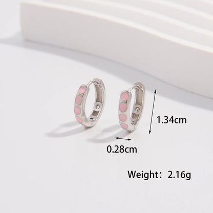 1 Piece Elegant Glam Romantic Color Block Plating Carving Sterling Silver Zircon White Gold Plated Earrings