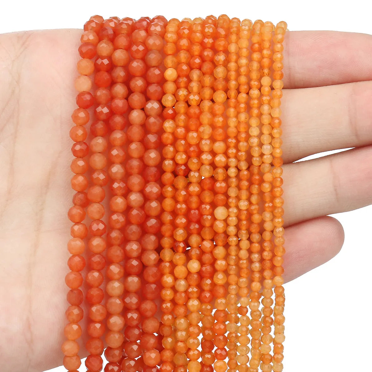 1 Piece 35-40cm Diameter 3mm Diameter 4mm Stone Round Beads