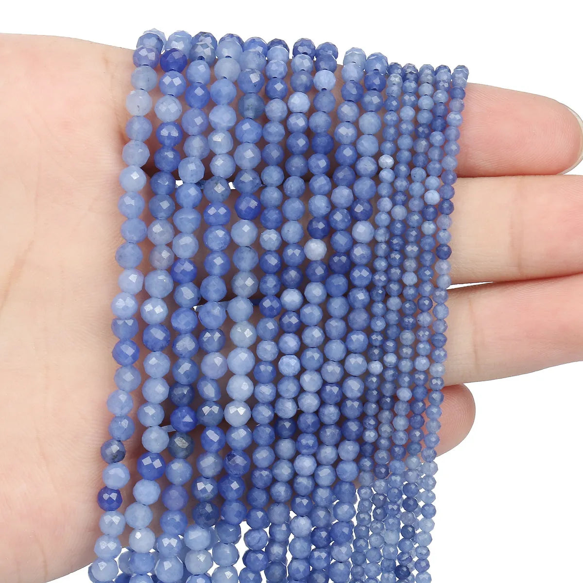 1 Piece 35-40cm Diameter 3mm Diameter 4mm Stone Round Beads