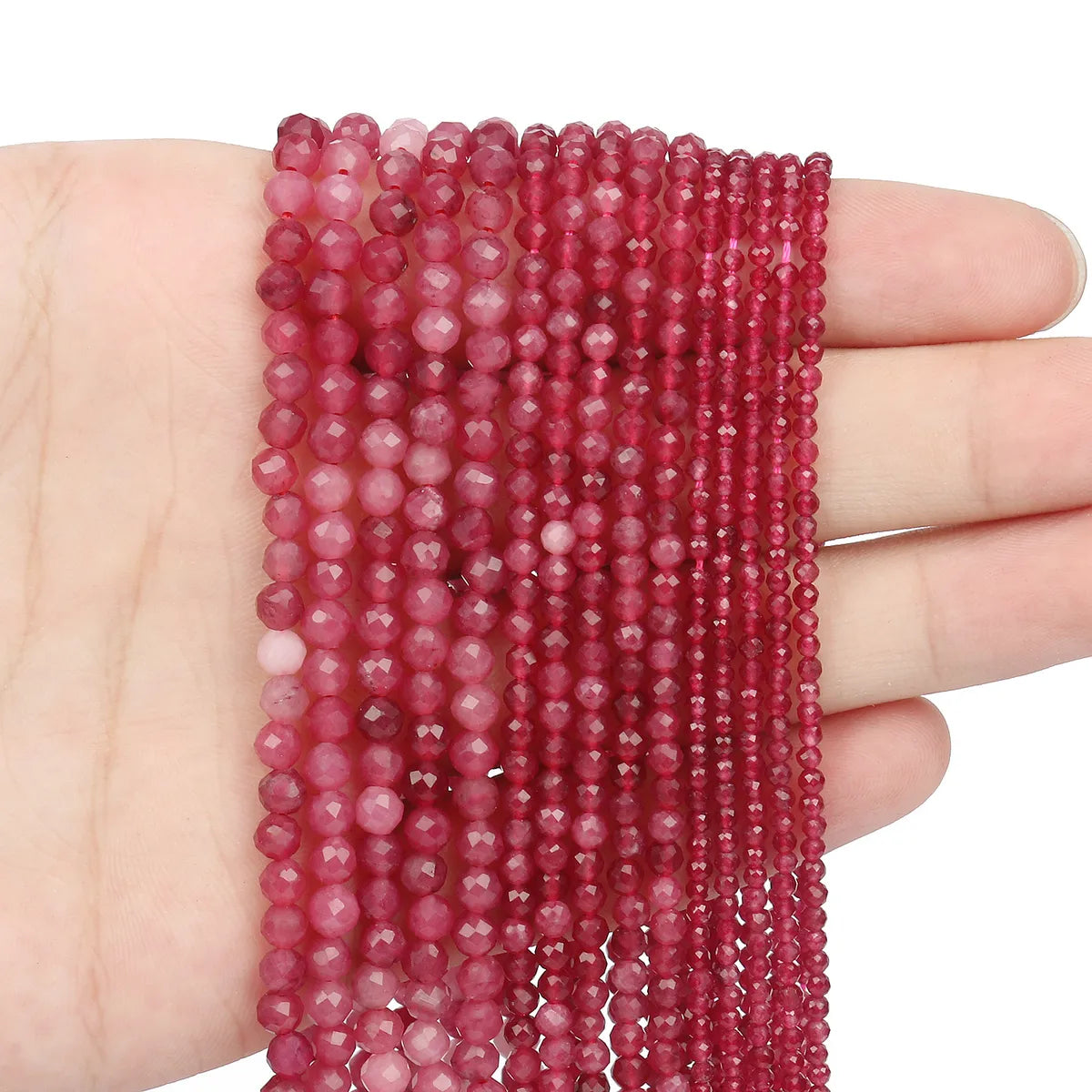 1 Piece 35-40cm Diameter 3mm Diameter 4mm Stone Round Beads