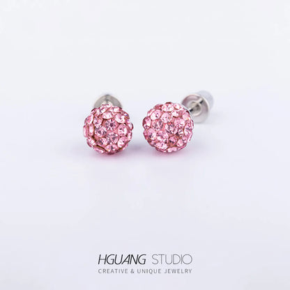 1 Piece Elegant Sweet Heart Shape Butterfly Inlay Copper Zircon Ear Studs