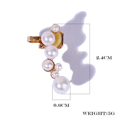 1 Piece Elegant Sweet Solid Color Inlay Zinc Alloy Artificial Pearls Gold Plated Ear Studs