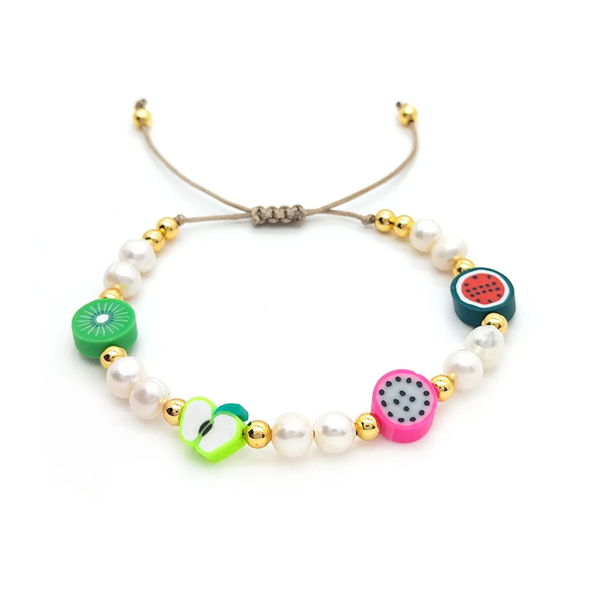 Ethnic Style Colorful Freshwater Pearl Soft Clay Wholesale Bracelets