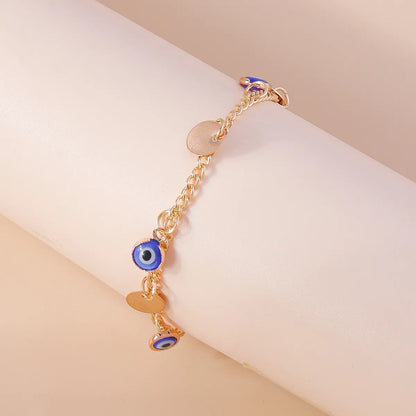 1 Piece Ethnic Style Devil's Eye Alloy Inlay Glass Women's Bracelets