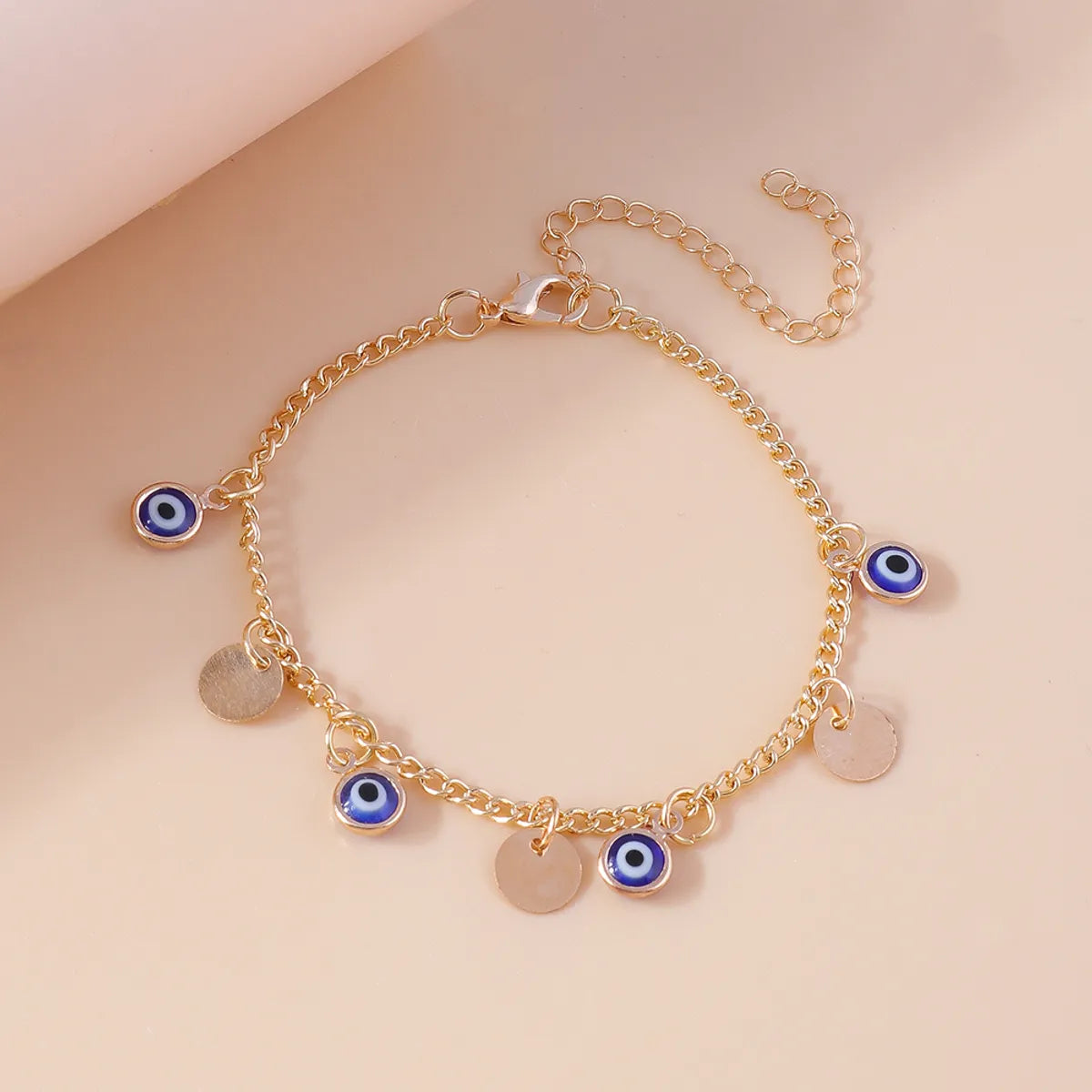 1 Piece Ethnic Style Devil's Eye Alloy Inlay Glass Women's Bracelets