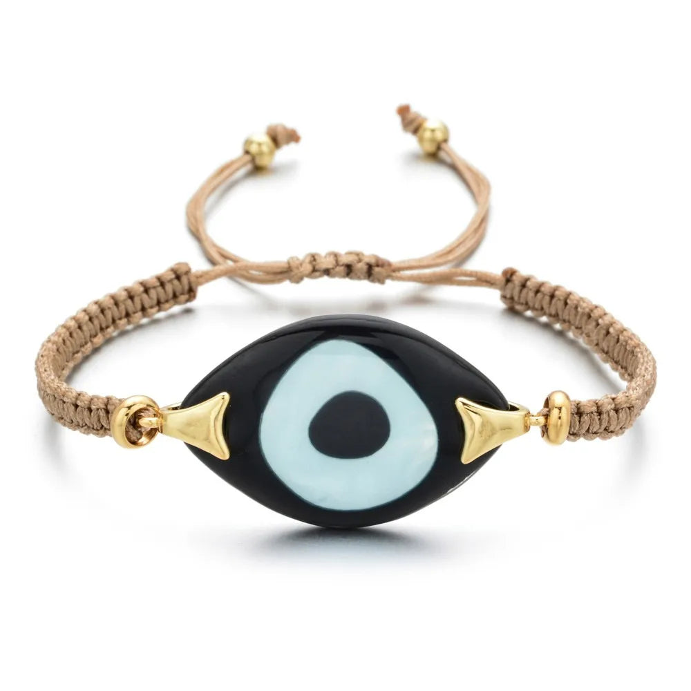 1 Piece Ethnic Style Devil'S Eye Resin Shell Women'S Bracelets