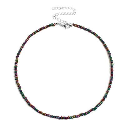 Ethnic Style Geometric Solid Color Seed Bead Women'S Necklace