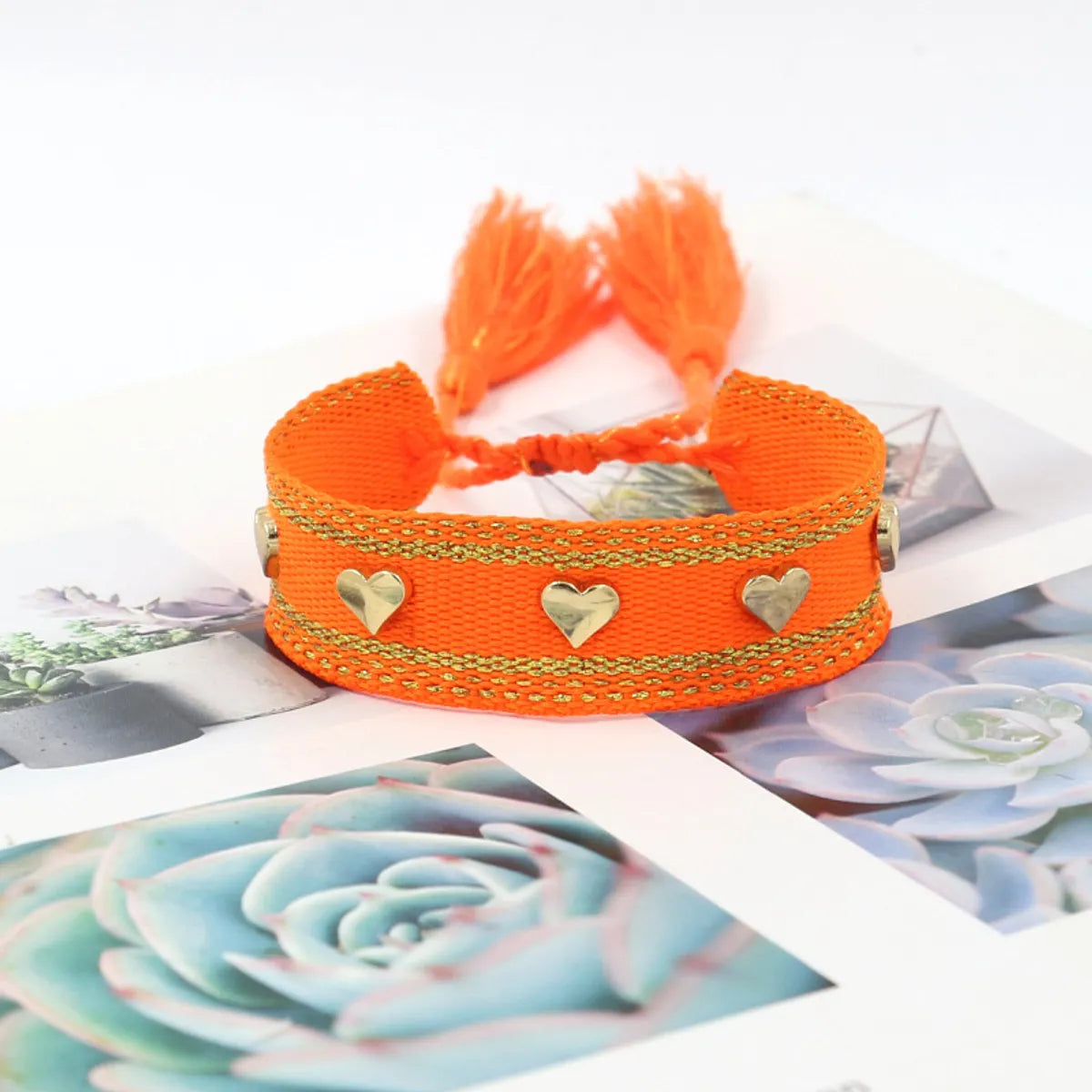 Ethnic Style Heart Shape Polyester Braid Unisex Bracelets