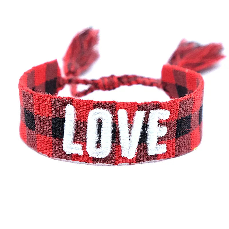 Ethnic Style Letter Rope Braid Unisex Bracelets