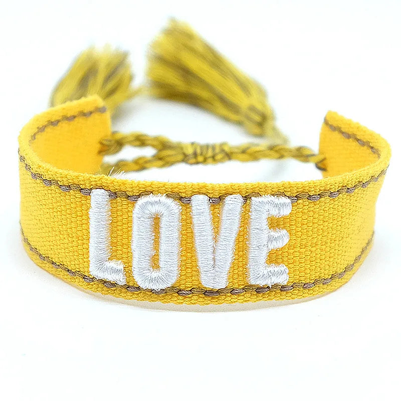 Ethnic Style Letter Rope Braid Unisex Bracelets