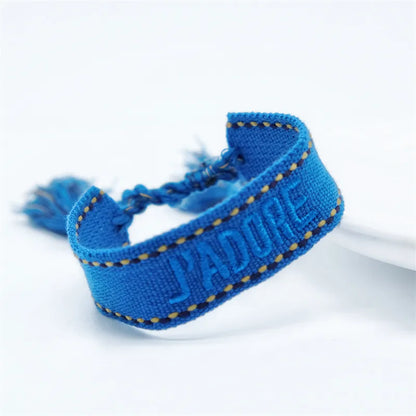 Ethnic Style Letter Rope Braid Unisex Bracelets