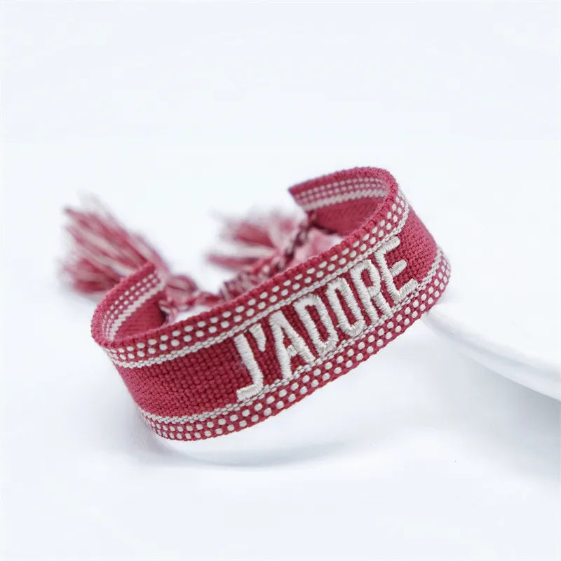 Ethnic Style Letter Rope Braid Unisex Bracelets