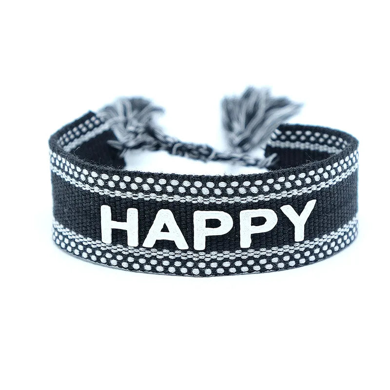 Ethnic Style Letter Rope Braid Unisex Bracelets