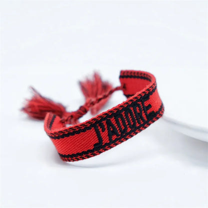 Ethnic Style Letter Rope Braid Unisex Bracelets