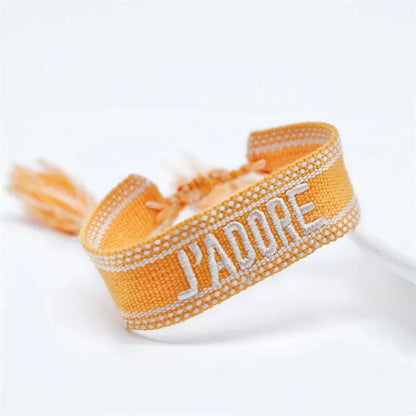 Ethnic Style Letter Rope Braid Unisex Bracelets