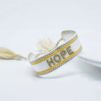 Ethnic Style Letter Rope Braid Unisex Bracelets