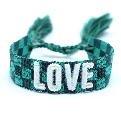 Ethnic Style Letter Rope Braid Unisex Bracelets