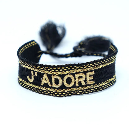 Ethnic Style Letter Rope Braid Unisex Bracelets