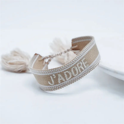 Ethnic Style Letter Rope Braid Unisex Bracelets