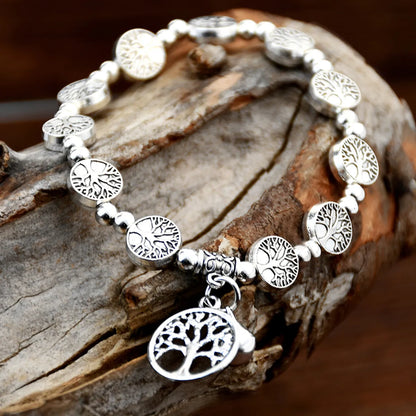 1 Piece Ethnic Style Round Tree Alloy Plating Unisex Bracelets