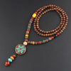 1 Piece Ethnic Style Round Wood Soft Clay Copper Beaded Unisex Necklace