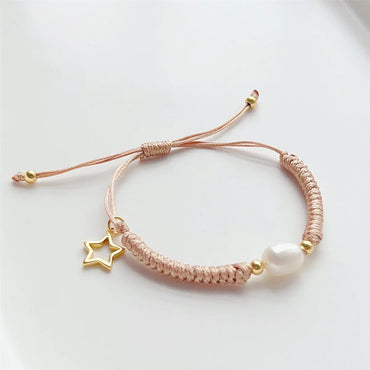 1 Piece Ethnic Style Star Artificial Pearl Line Handmade Women's Bracelets