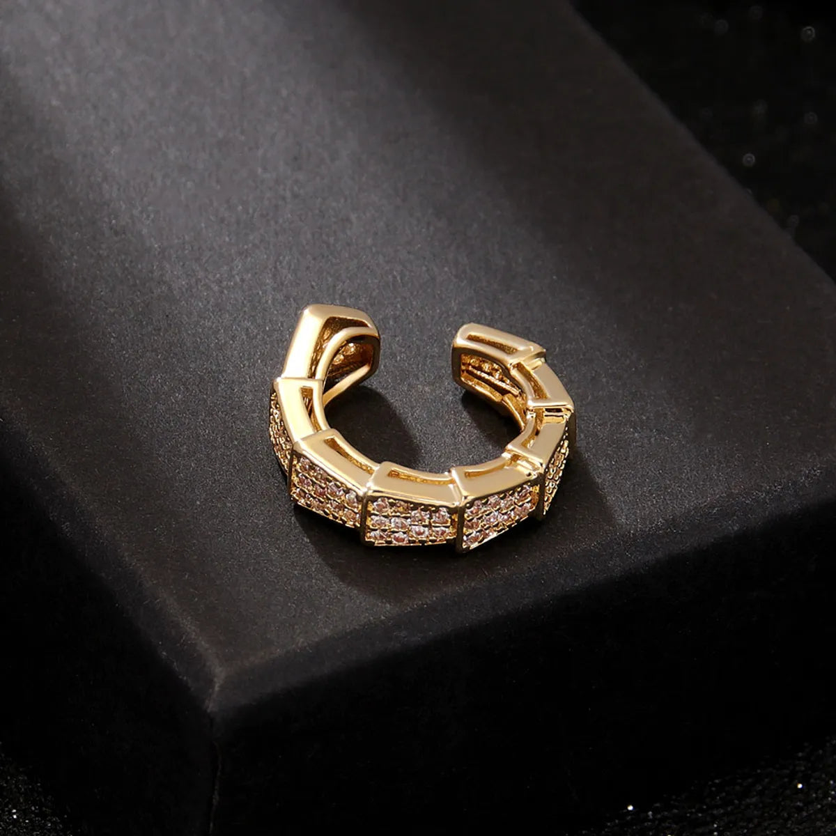 1 Piece Fairy Style C Shape Plating Inlay Copper Pearl Zircon Gold Plated Silver Plated Ear Clips