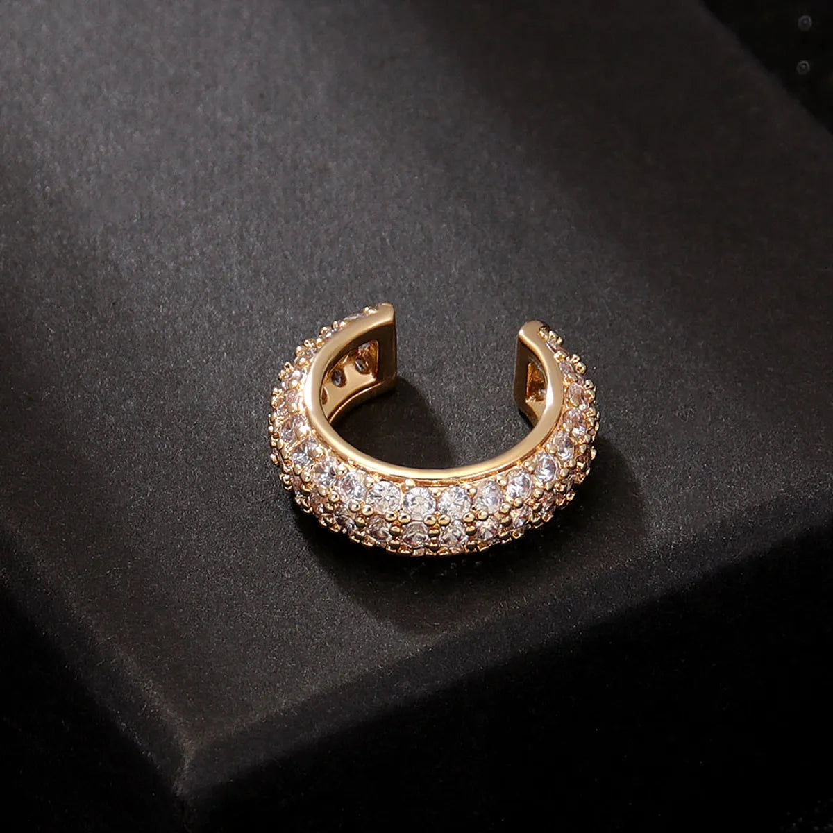 1 Piece Fairy Style C Shape Plating Inlay Copper Pearl Zircon Gold Plated Silver Plated Ear Clips