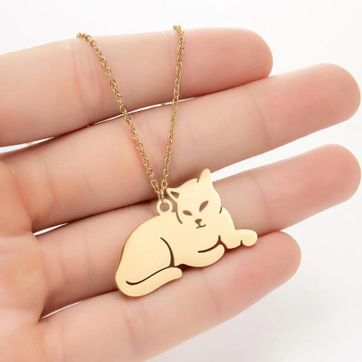 Titanium Steel Fashion Plating Animal Necklace