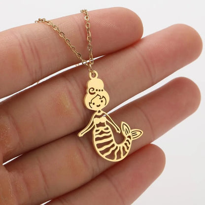 Titanium Steel Fashion Plating Animal Necklace