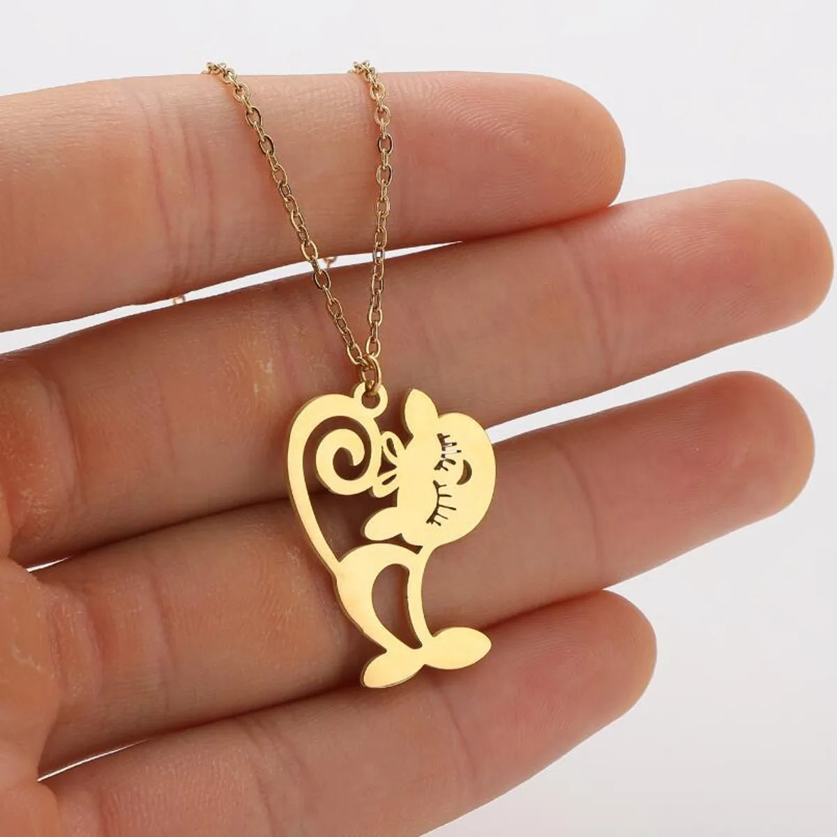 Titanium Steel Fashion Plating Animal Necklace