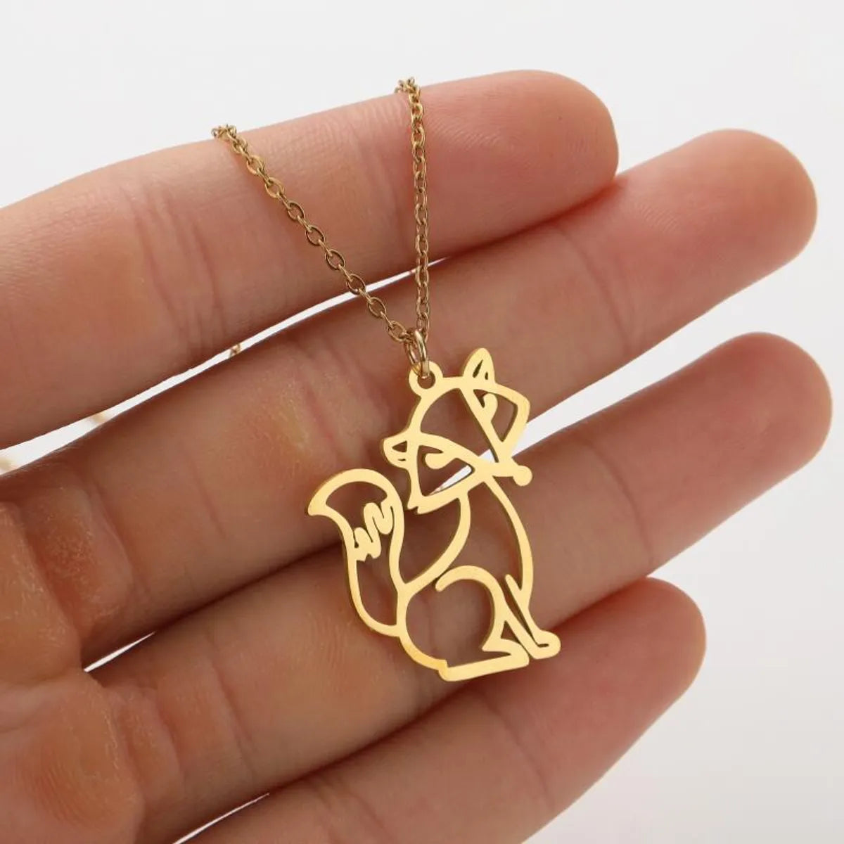 Titanium Steel Fashion Plating Animal Necklace