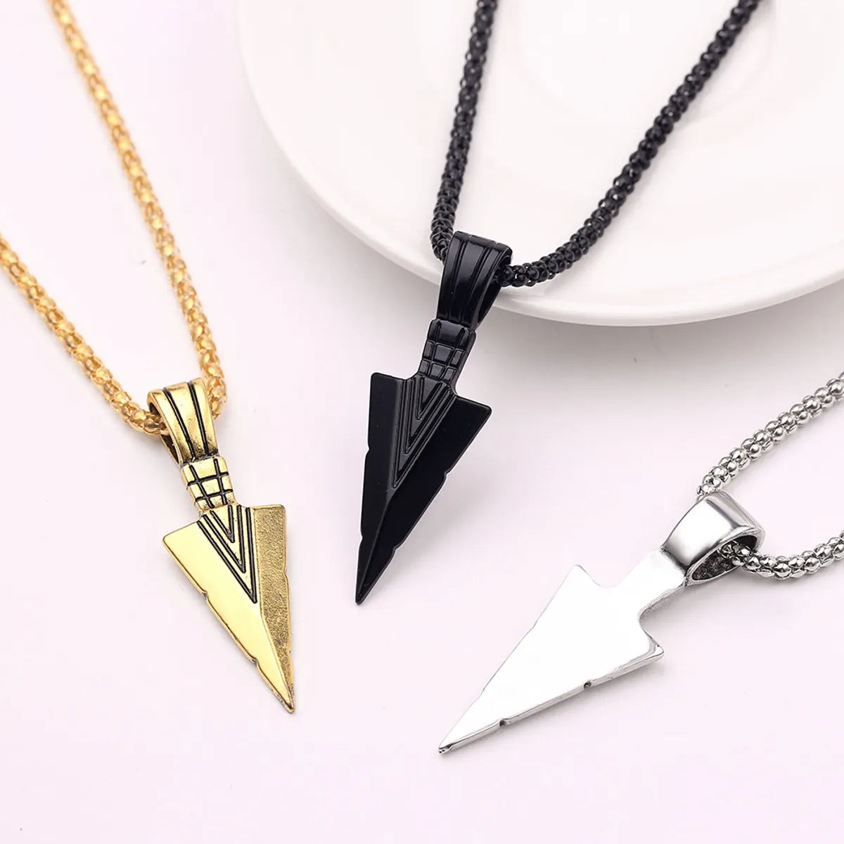 1 Piece Fashion Arrow Alloy Plating Men's Pendant Necklace