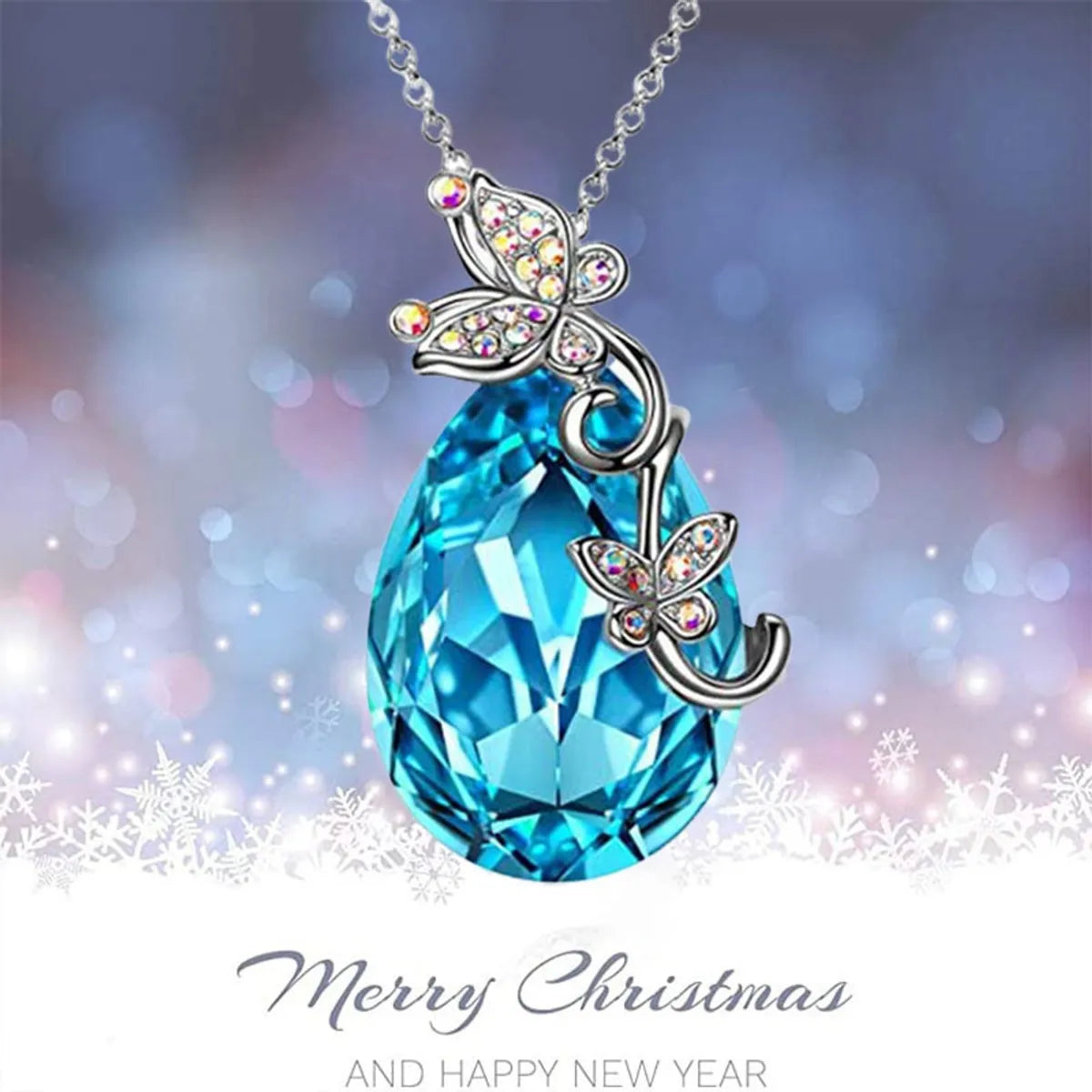 1 Piece Fashion Butterfly Alloy Plating Rhinestones Women'S Pendant Necklace