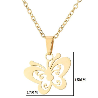 1 Piece Fashion Butterfly Stainless Steel Plating Necklace