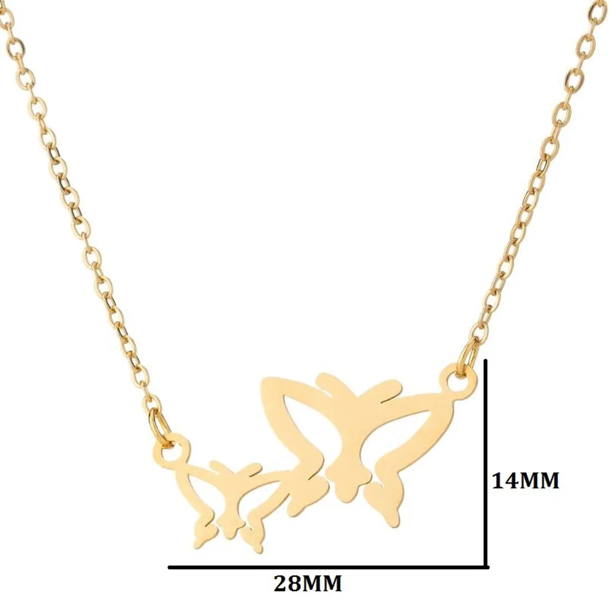 1 Piece Fashion Butterfly Stainless Steel Plating Necklace