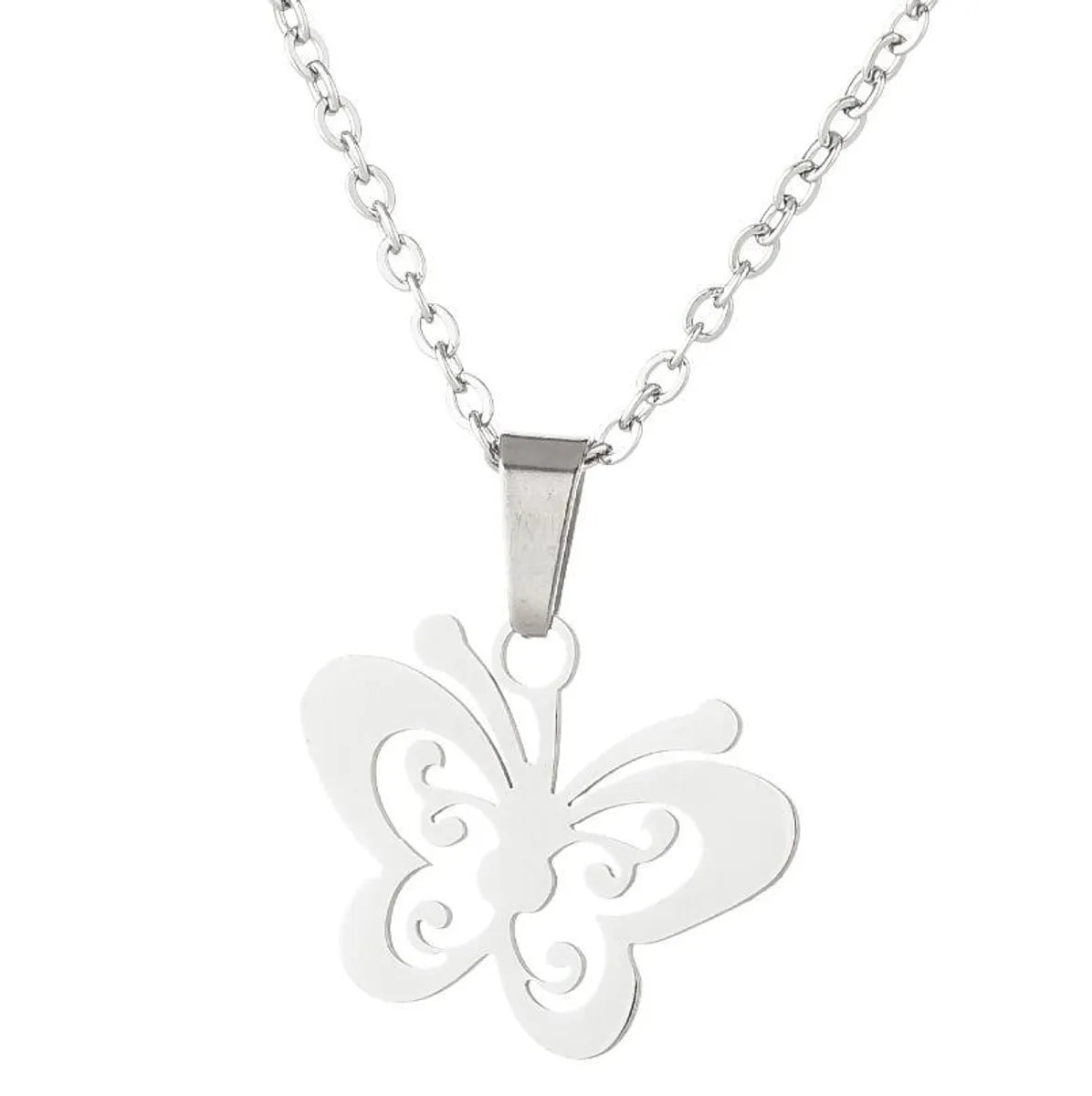 1 Piece Fashion Butterfly Stainless Steel Plating Necklace