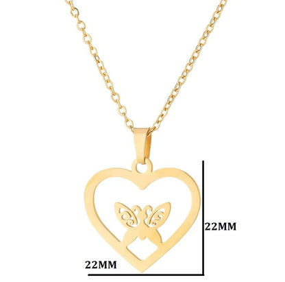 1 Piece Fashion Butterfly Stainless Steel Plating Necklace