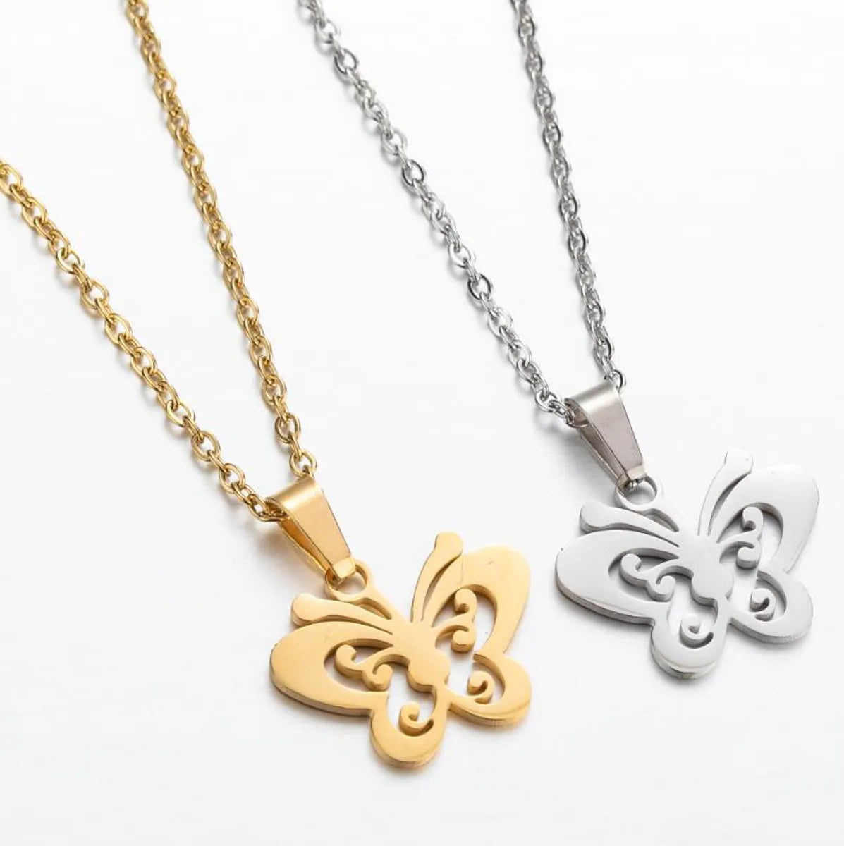 1 Piece Fashion Butterfly Stainless Steel Plating Necklace