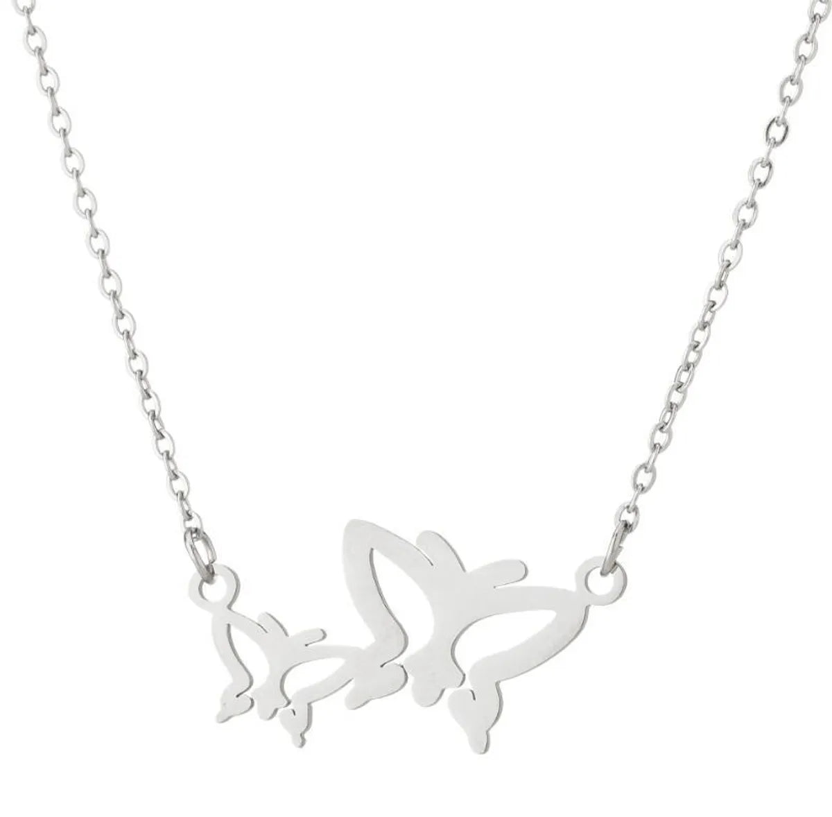 1 Piece Fashion Butterfly Stainless Steel Plating Necklace