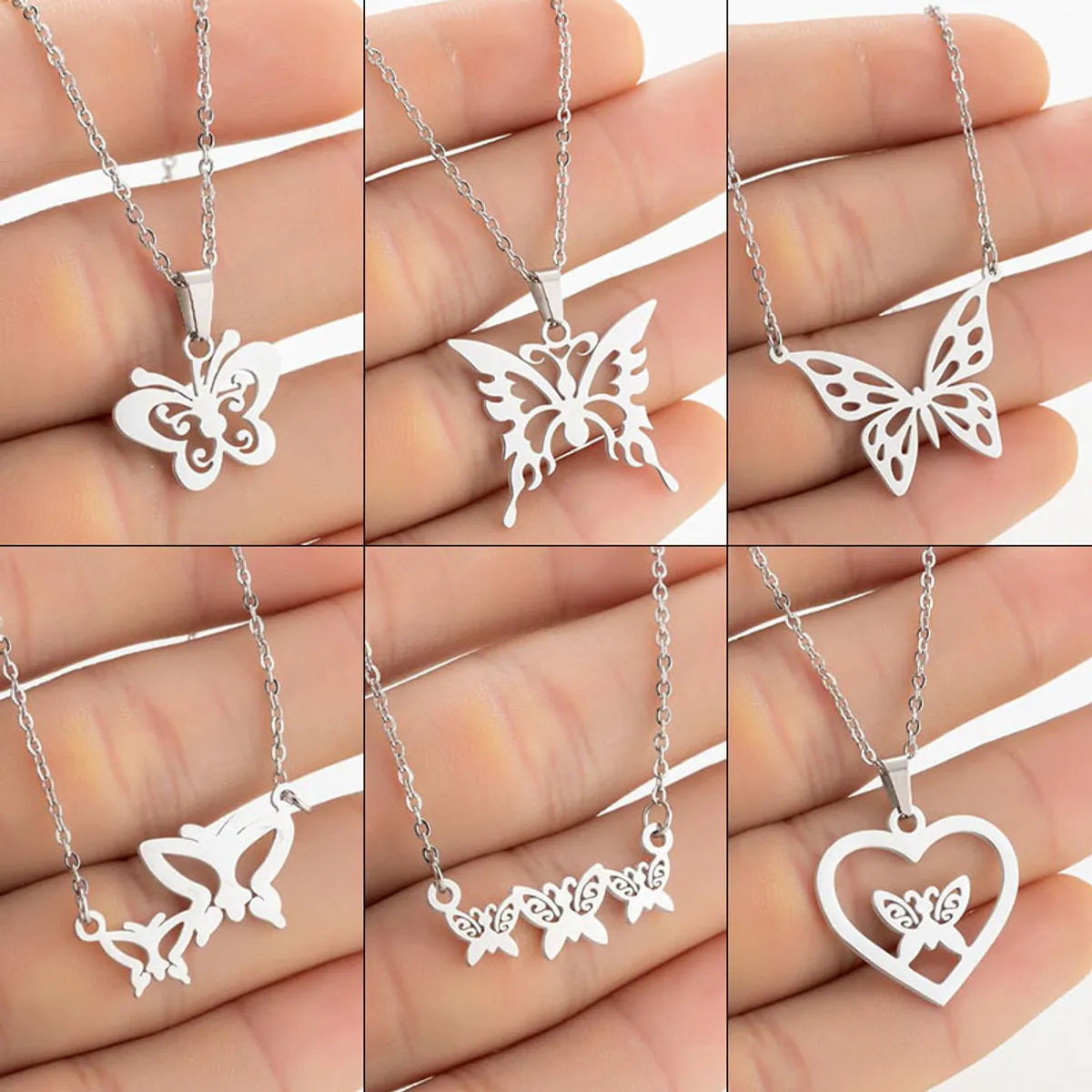 1 Piece Fashion Butterfly Stainless Steel Plating Necklace