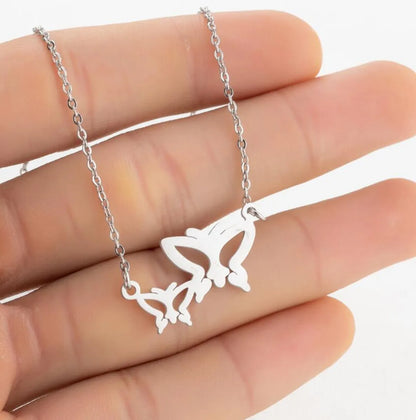 1 Piece Fashion Butterfly Stainless Steel Plating Necklace