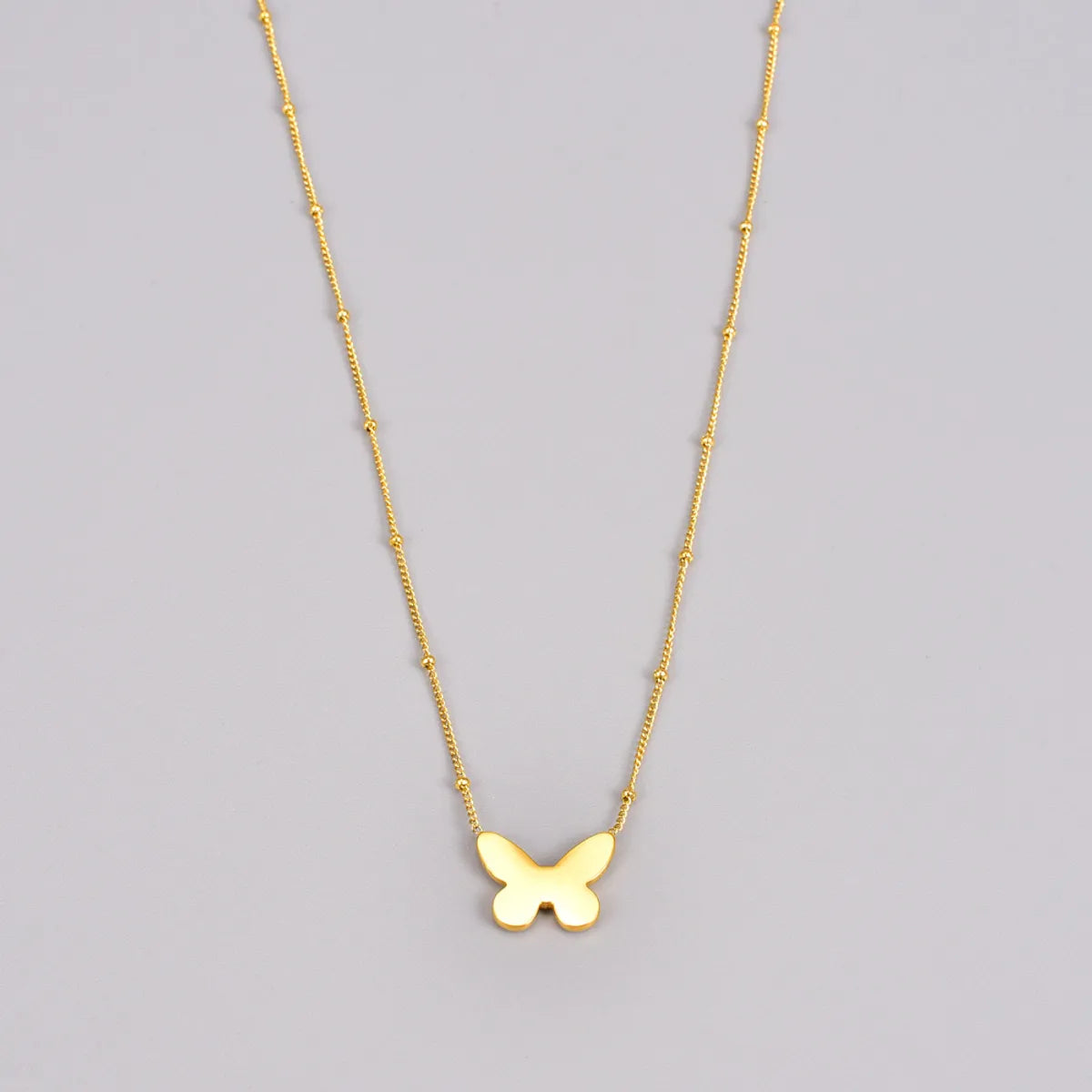 1 Piece Fashion Butterfly Titanium Steel Plating Necklace