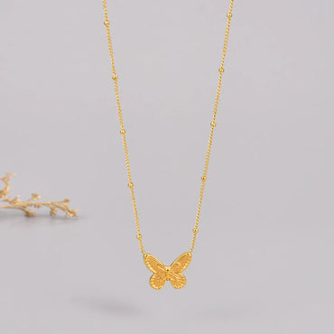 1 Piece Fashion Butterfly Titanium Steel Plating Necklace