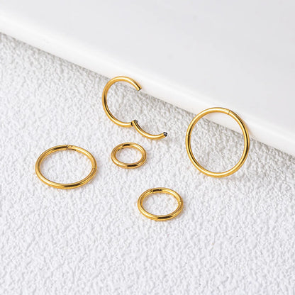 Fashion Circle Titanium Plating Nose Ring