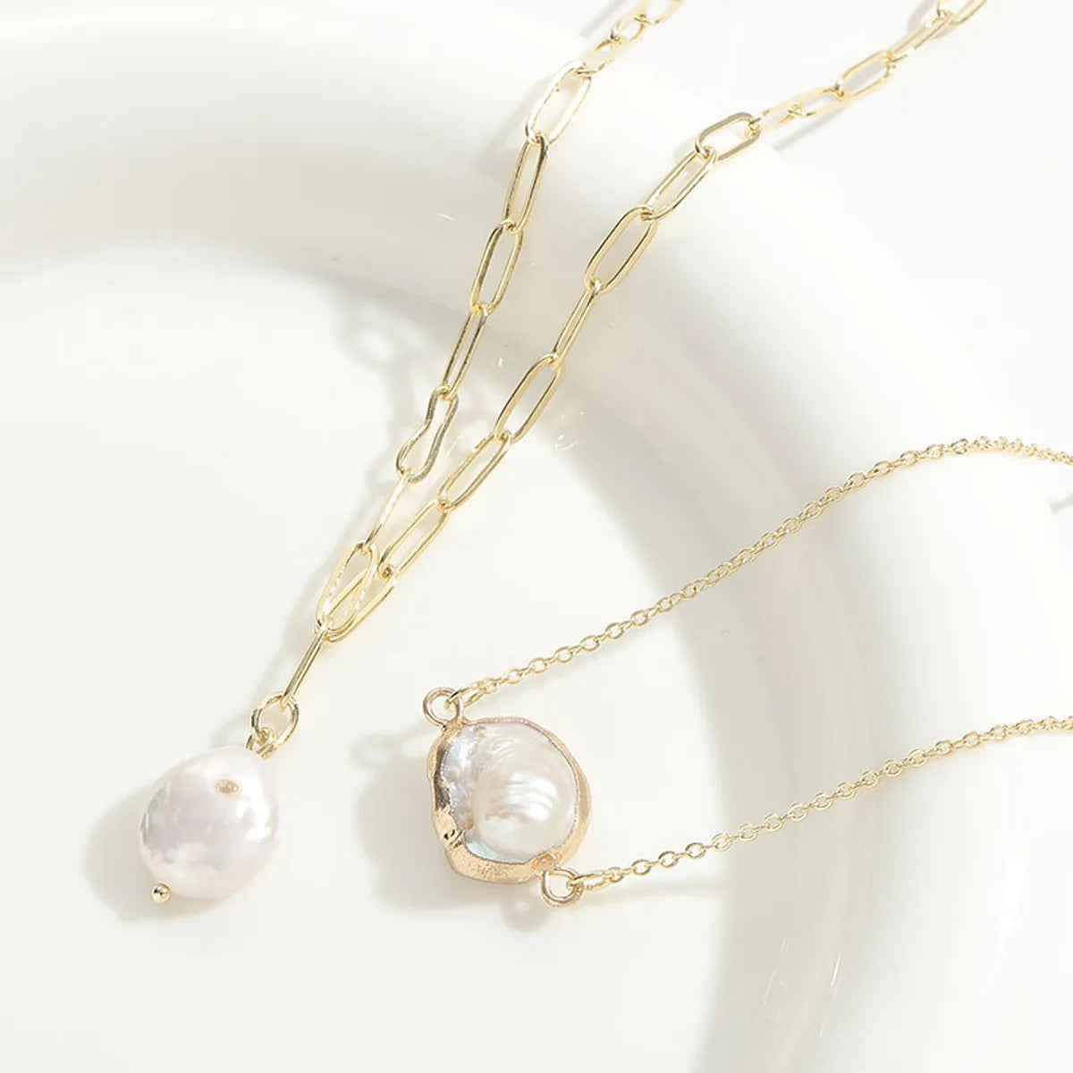 1 Piece Fashion Classic Style Commute Jewelry Freshwater Pearl Plating Pendant Necklace