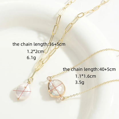 1 Piece Fashion Classic Style Commute Jewelry Freshwater Pearl Plating Pendant Necklace