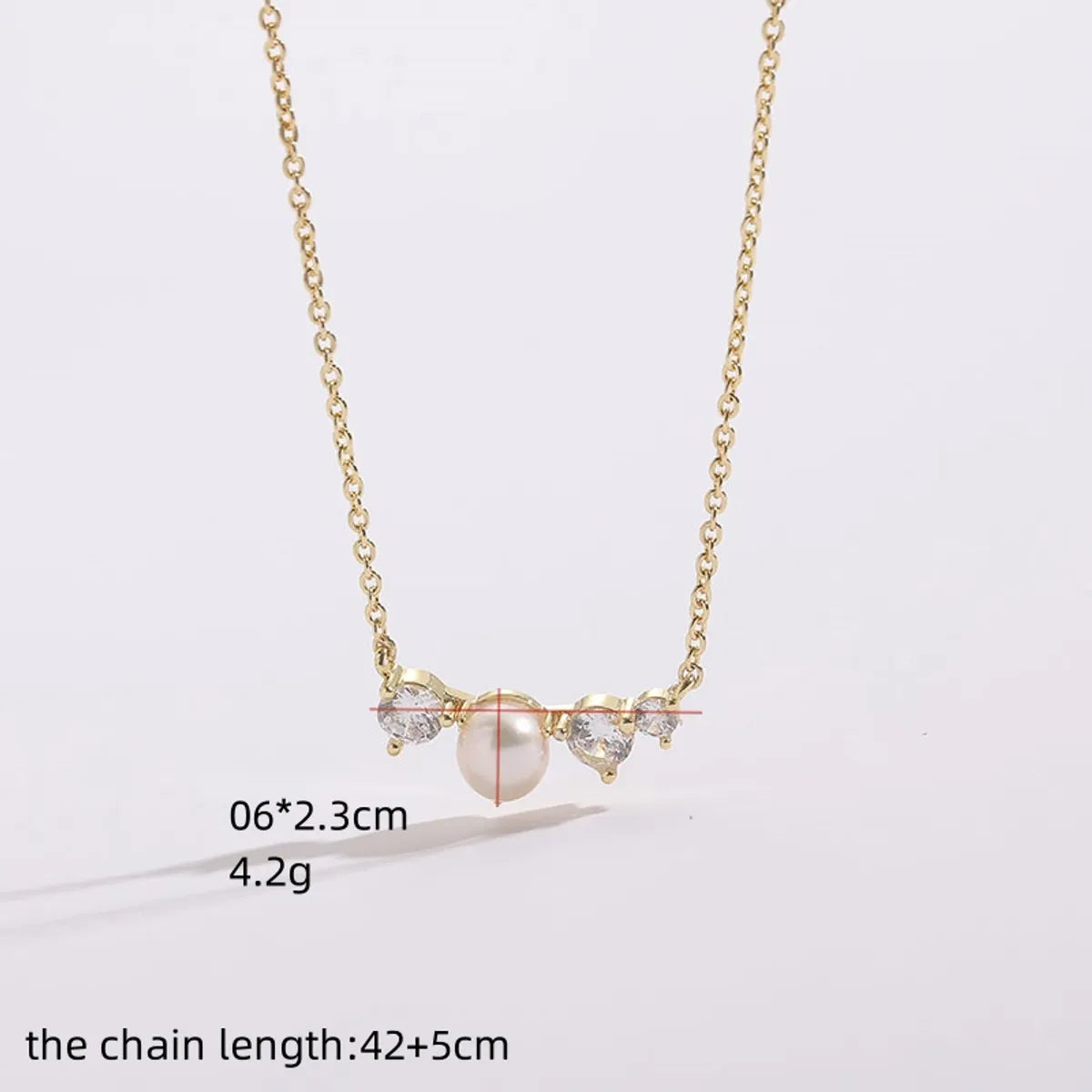 1 Piece Fashion Classic Style Commute Simple Copper Plating Copper Zircon Necklace