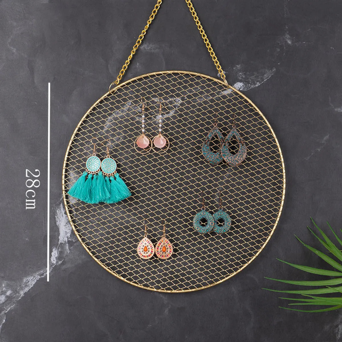 1 Piece Fashion Clouds Round Square Metal Hollow Out Jewelry Rack