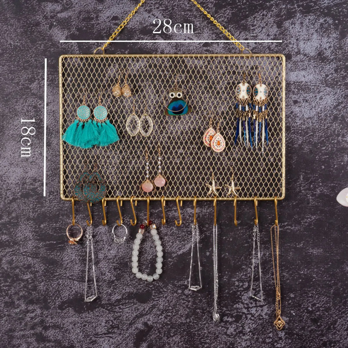 1 Piece Fashion Clouds Round Square Metal Hollow Out Jewelry Rack